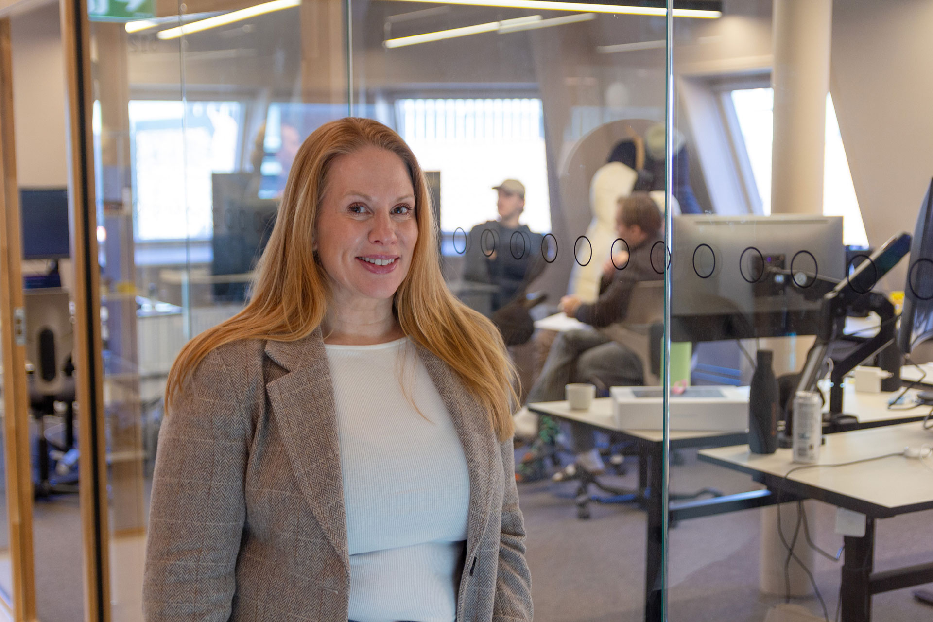 Trude Tvedt at the office